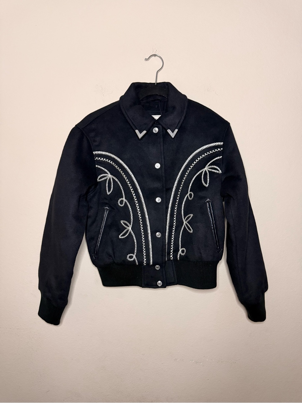 LEVI'S Rodeo Embroidered Wool Blend Varsity Jacket